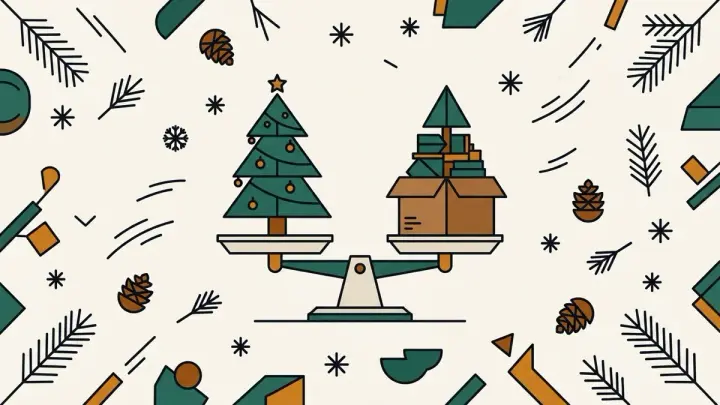 Real vs artificial Christmas tree: the year the fake one actually pays off